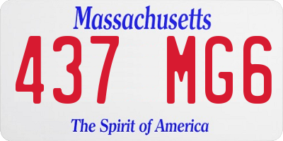 MA license plate 437MG6