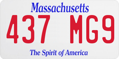 MA license plate 437MG9