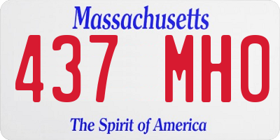 MA license plate 437MH0