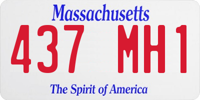 MA license plate 437MH1