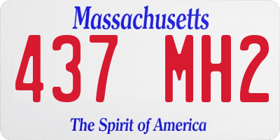 MA license plate 437MH2