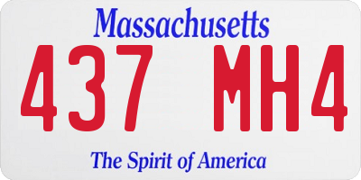 MA license plate 437MH4