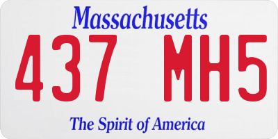 MA license plate 437MH5