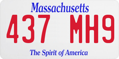 MA license plate 437MH9