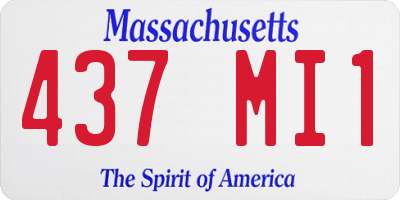 MA license plate 437MI1