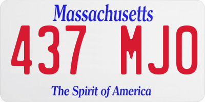 MA license plate 437MJ0