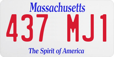 MA license plate 437MJ1