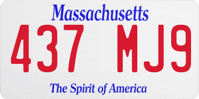 MA license plate 437MJ9