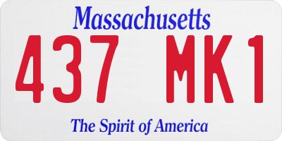 MA license plate 437MK1