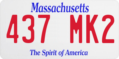 MA license plate 437MK2