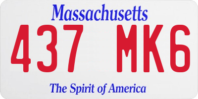 MA license plate 437MK6