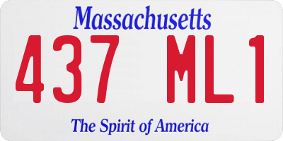 MA license plate 437ML1