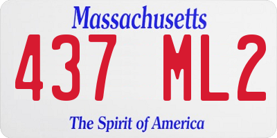 MA license plate 437ML2