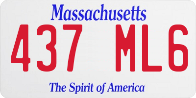MA license plate 437ML6