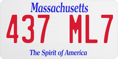 MA license plate 437ML7