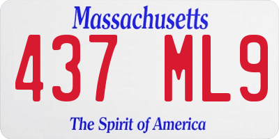 MA license plate 437ML9