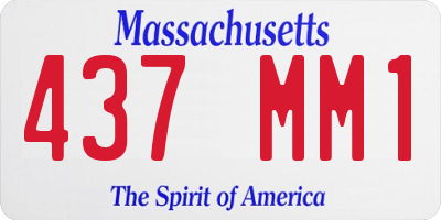 MA license plate 437MM1