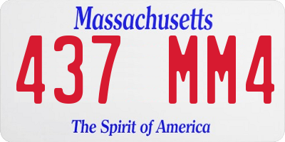 MA license plate 437MM4