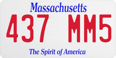 MA license plate 437MM5