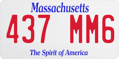 MA license plate 437MM6