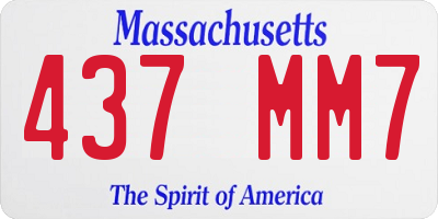 MA license plate 437MM7