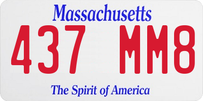 MA license plate 437MM8