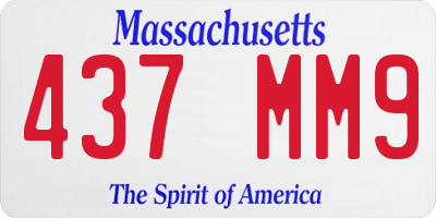 MA license plate 437MM9