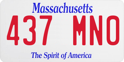 MA license plate 437MN0