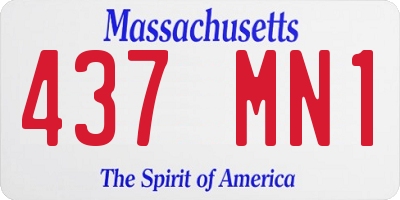MA license plate 437MN1