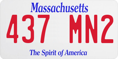 MA license plate 437MN2