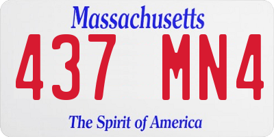 MA license plate 437MN4