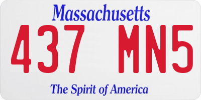 MA license plate 437MN5