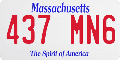 MA license plate 437MN6