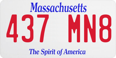 MA license plate 437MN8