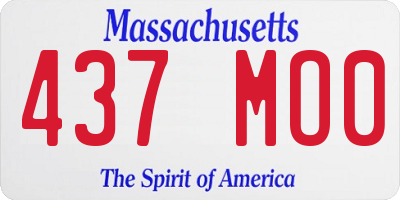 MA license plate 437MO0