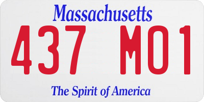 MA license plate 437MO1