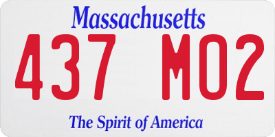 MA license plate 437MO2