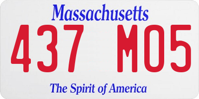 MA license plate 437MO5