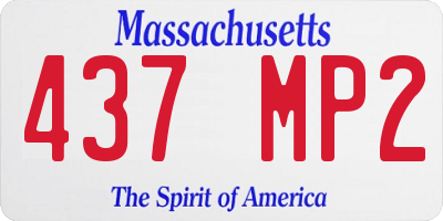 MA license plate 437MP2