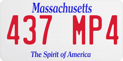 MA license plate 437MP4
