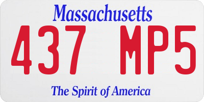 MA license plate 437MP5