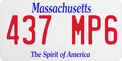 MA license plate 437MP6