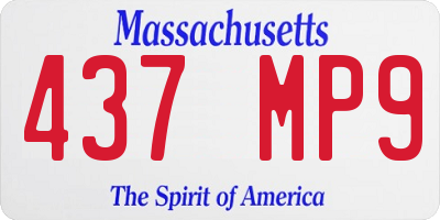 MA license plate 437MP9