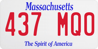 MA license plate 437MQ0