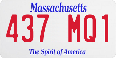 MA license plate 437MQ1