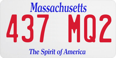 MA license plate 437MQ2