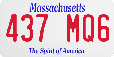 MA license plate 437MQ6