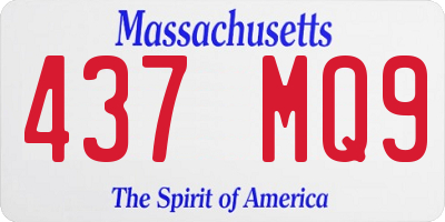 MA license plate 437MQ9