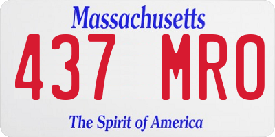 MA license plate 437MR0