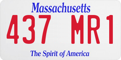 MA license plate 437MR1